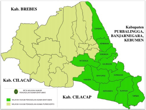 Peta wilayah hukum pA banyumas